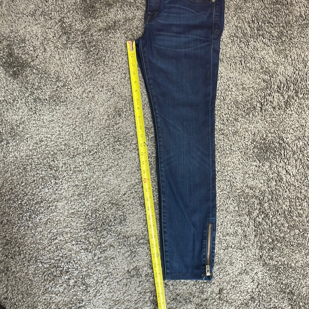 Madewell Skinny dark blue denim zipper ankle stretch jeans women’s size 28 - Picture 14 of 17